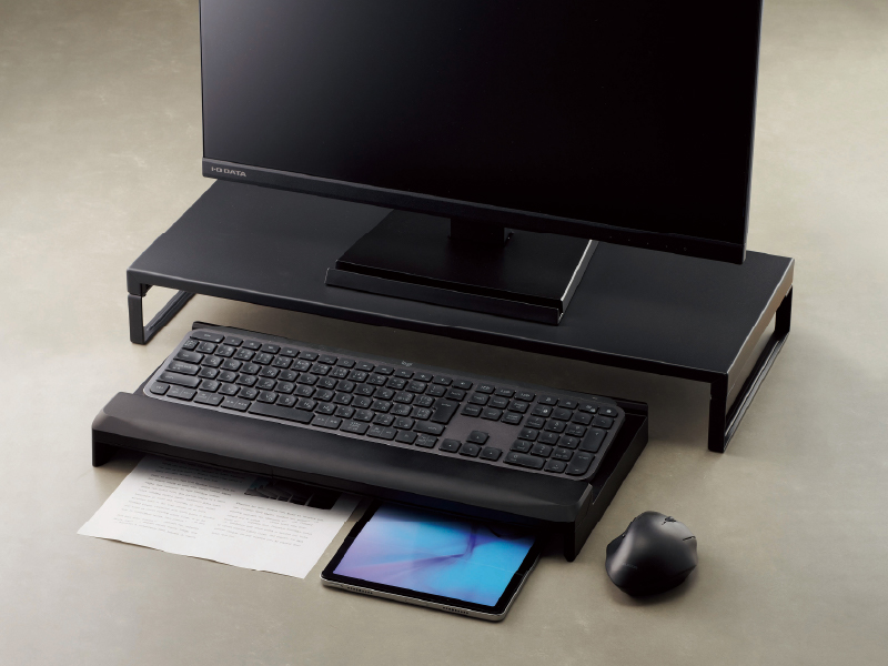 机上台とキーボードスタンドの組み合わせ例