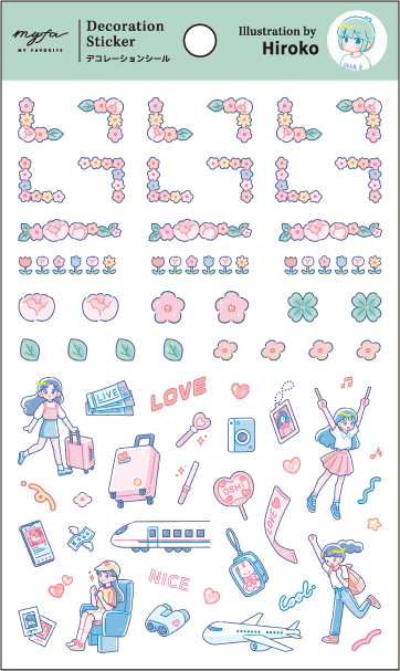 デコレーションシール Illustration by Hiroko