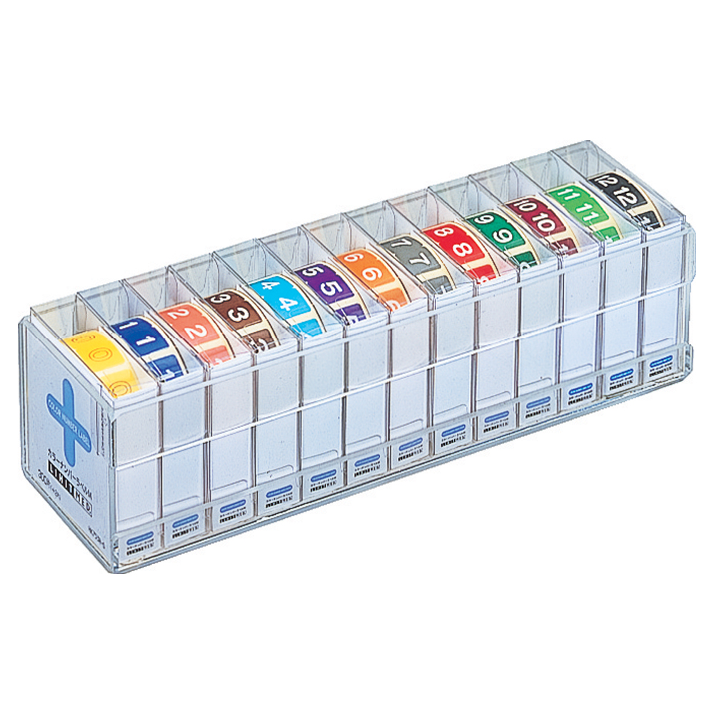 リヒトラブ カラー月ラベルMロールタイプ 「12」 HK781R-12 1箱（300片） 〔×10セット〕 まとめ買い）リヒトラブ カラー月ラベルM(ロールタイプ)込 HK781Rコミ