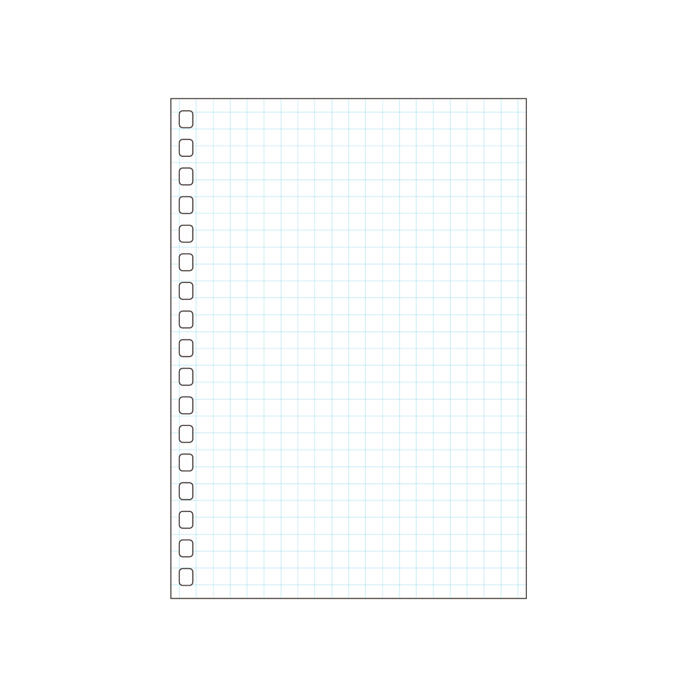 オープンリングノート・ツイストノート＜適合リーフ・方眼罫＞   株式